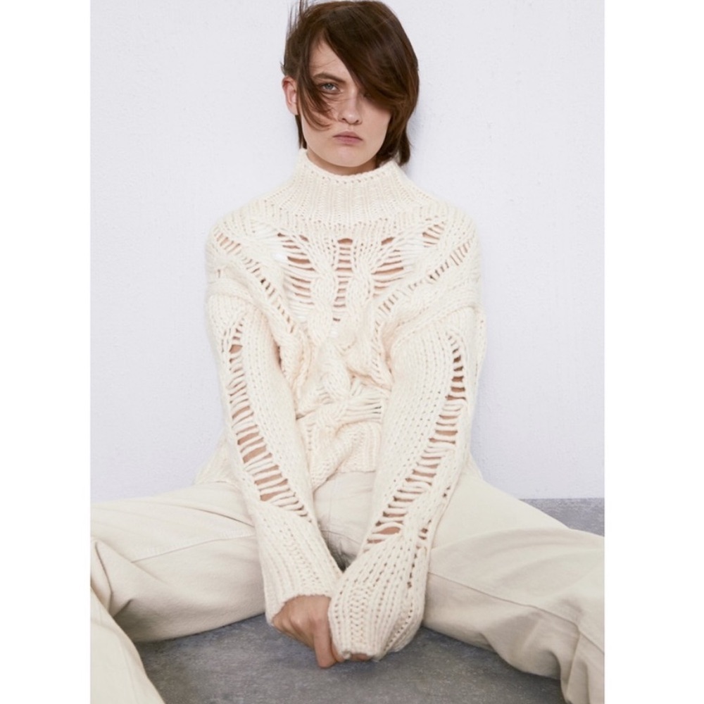 Zara open work chunky knit